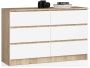 Комод K120 CLP, 6 ящиков, белый/коричневый, 120 × 77 × 40 см