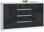 Chest of drawers NORE K160 with 4 drawers, white/gray