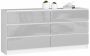 Chest of drawers NORE K160 with 6 drawers, white/light gray