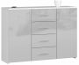 Chest of drawers NORE K45, white/light gray
