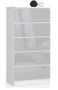 Chest of drawers NORE K60 with 5 drawers, white/light gray