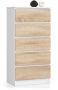 Chest of drawers NORE K60 with 5 drawers, white/oak color
