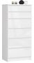 Chest of drawers NORE K60 with 6 drawers, glossy white