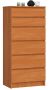 Chest of drawers NORE K60 with 6 drawers, brown