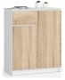 Chest of drawers NORE K80, white/oak