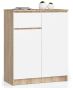 Chest of drawers NORE K80 Oak, oak/white