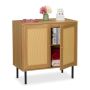 Kumode Relaxdays 10050457.0, 2 durvis, Brūna/melna, 80 × 80 × 40 cm