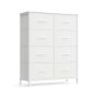 Kumode SONGMICS LGS124BH04, 8 atvilktnes, Balta, 76,7 × 95,2 × 30 cm