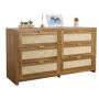 Kumode VEVOR KLTC-01, 6 atvilktnes, brūna, 144,5 × 79,5 × 45 cm