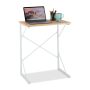 Datora galds Relaxdays 10049645.0, Balts/brūns, 60 × 75 × 40 cm