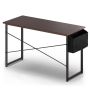 Computer desk, With side storage compartment, Brown, 101.6/119.38 × 50.8 × 76.2 cm