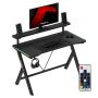Datorspēļu galds Huzaro Hero 1.9 RGB, ar plauktu, 134 × 8 × 78 cm