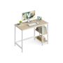 Datora galds VASAGLE LWD47X, kreisais vai labais, 2 plaukti, 100 × 76 × 50 cm