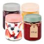 Konservēšanas burku komplekts Relaxdays, 4 gab., 450 ml, Ø 8,5 × 11,5 cm