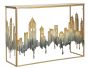 Konsoles galds City, Zeltīts, 110 × 81 × 38,5 cm