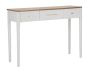 Konsoles galds Matera, 3 atvilktnes, balts/brūns, 107 × 80 × 37 cm