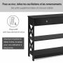 Console table, 1 drawer, 2 shelves, 100.33 × 80.01 × 30.48 cm