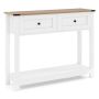 Console table, 2 drawers, White, 106 × 82 × 30 cm