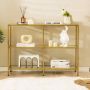 Console table, 3 tiers, Gold, 100 × 73 × 30 cm