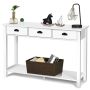 Console table, 3 drawers, White, 120 × 81 × 39.5 cm