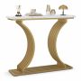 Console table, White/gold, 100 × 29 × 80 cm