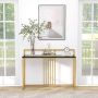 Console table, White/gold or black/gold, 120 × 88 × 32 cm