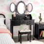 Vacuum table set, 3 mirrors, 7 drawers, 90 × 40 × 150.5 cm