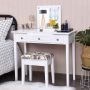 Various-purpose table, with mirror and stool, 90 × 112 × 40 cm
