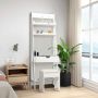 Vanity Table, With Mirror and Stool, White, 56.5 × 180 × 40 cm