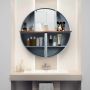 Vanity Table, Triple Mirror, Gray