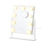 Kosmētikas spogulis SONGMICS LWM001W02, 15 LED spuldzītes, 58 × 43 cm
