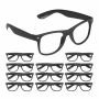 Kostīmu brilles Relaxdays 10047004.0, 12 gab, Melnas, 4,5 × 14,5 × 15 cm