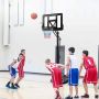 Basketball stand, adjustable height, Black, 111 × 75 cm