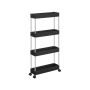 Shelf on casters, black