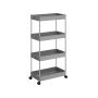Kitchen shelf 22x40x84cm., gray/silver color