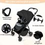 Baby stroller, foldable, reversible seat, 94 × 102 × 51 cm