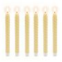 Konusveida LED sveces Relaxdays, 6 gab, 25 × 2,2 cm