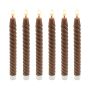 Konusveida LED sveces Relaxdays, 6 gab, 25 × 2,2 cm