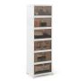 Storage box, 6 levels, White, 38.1 × 123.2 × 26.7 cm