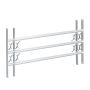 Logu reste, regulējams platums, Pelēka, 450 × 1000–1500 × 35 mm