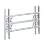 Logu reste, regulējams platums, Pelēka, 450 × 700–1050 × 35 mm