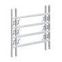 Logu reste, regulējams platums, Pelēka, 600 × 700–1050 × 35 mm