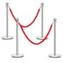 Visitor flow control system, 4 stands and 2 ropes