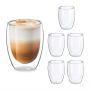 Latte macchiato glāzes Relaxdays, 6 gab