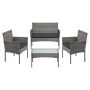 SONGMICS GGF004K05 Outdoor Furniture Set, Chairs, Two-Seater Bench and Table