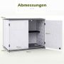 Outdoor storage box, 3-tier adjustable shelf, 118 × 63 × 94 cm