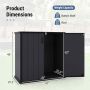 Outdoor storage box, 665 l, 120 × 117 × 65 cm