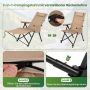 Outdoor chair, 4-position backrest, Gray, 156.5 × 52 × 82.5 cm