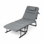 Outdoor chair, 3 in 1, 6 backrest positions, Gray, 67.31 × 86.36 × 91.44 cm