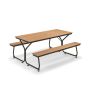 Outdoor Picnic Table and Bench Set, 6-8 Seater, 72 × 59 × 30 inches